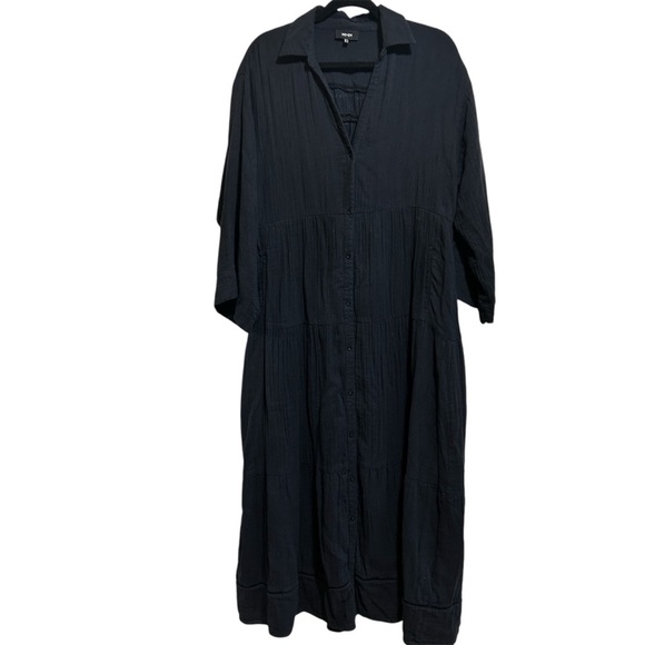 Me‎ And Em Dress Cotton Size 8 Black Maxi - Picture 2 of 9